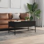 Mesa de centro madera de ingeniería y metal negro 100x50x45 cm by , Coffee table - Ref: Foro24-845396, Price: 60,17 €, Discou...