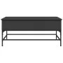 Mesa de centro madera de ingeniería y metal negro 100x50x45 cm by , Coffee table - Ref: Foro24-845396, Price: 59,56 €, Discou...