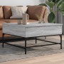 Mesa de centro madera ingeniería metal gris Sonoma 80x80x45 cm by , Coffee table - Ref: Foro24-845404, Price: 82,78 €, Discou...