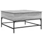 Mesa de centro madera ingeniería metal gris Sonoma 80x80x45 cm de , Mesas de centro - Ref: Foro24-845404, Precio: 81,78 €, De...