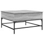 Mesa de centro madera ingeniería metal gris Sonoma 80x80x45 cm by , Coffee table - Ref: Foro24-845404, Price: 82,78 €, Discou...