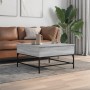 Mesa de centro madera ingeniería metal gris Sonoma 80x80x45 cm by , Coffee table - Ref: Foro24-845404, Price: 82,78 €, Discou...