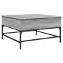 Mesa de centro madera ingeniería metal gris Sonoma 80x80x45 cm de , Mesas de centro - Ref: Foro24-845404, Precio: 81,78 €, De...