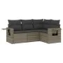 Set de sofás de jardín 4 pzas y cojines ratán sintético gris by , Garden sets - Ref: Foro24-3220109, Price: 275,07 €, Discoun...