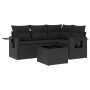 Gartenmöbel-Set 5-teilig mit schwarzen Polstern aus synthetischem Rattan von , Gartensets - Ref: Foro24-3220114, Preis: 337,8...