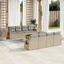 9-piece garden sofa set with beige synthetic rattan cushions by , Garden sets - Ref: Foro24-3219948, Price: 579,32 €, Discoun...