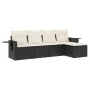 Gartenmöbel-Set 5-teilig mit schwarzen Polstern aus synthetischem Rattan von , Gartensets - Ref: Foro24-3220085, Preis: 290,4...