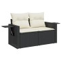Gartenmöbel-Set 5-teilig mit schwarzen Polstern aus synthetischem Rattan von , Gartensets - Ref: Foro24-3220085, Preis: 279,3...