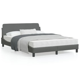 Bettgestell mit dunkelgrauem Stoffkopfteil 120x200 cm von , Betten und Lattenroste - Ref: Foro24-373146, Preis: 140,02 €, Rab...