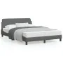 Bed frame with dark gray fabric headboard 120x200 cm by , Beds and slatted bases - Ref: Foro24-373146, Price: 137,89 €, Disco...