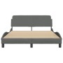 Bed frame with dark gray fabric headboard 120x200 cm by , Beds and slatted bases - Ref: Foro24-373146, Price: 140,02 €, Disco...