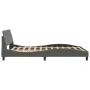 Bed frame with dark gray fabric headboard 120x200 cm by , Beds and slatted bases - Ref: Foro24-373146, Price: 137,89 €, Disco...
