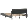 Bed frame with dark gray fabric headboard 120x200 cm by , Beds and slatted bases - Ref: Foro24-373146, Price: 137,89 €, Disco...