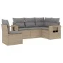 Juego de sofás jardín con cojines 5 pzas ratán sintético beige by , Garden sets - Ref: Foro24-3220168, Price: 335,48 €, Disco...