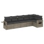Gartenmöbel-Set, 6-teilig, mit grauen Polstern aus synthetischem Rattan. von , Gartensets - Ref: Foro24-3220189, Preis: 380,9...
