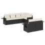 Set de comedor de jardín 7 pzas y cojines ratán sintético negro by , Garden sets - Ref: Foro24-3220405, Price: 462,96 €, Disc...
