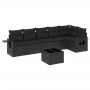 Set de comedor de jardín 7 pzas y cojines ratán sintético negro de , Conjuntos de jardín - Ref: Foro24-3220194, Precio: 442,05 €