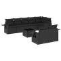 Set de sofás de jardín 8 piezas y cojines ratán sintético negro by , Garden sets - Ref: Foro24-3220424, Price: 652,37 €, Disc...