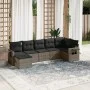 Set de sofás de jardín 7 piezas con cojines ratán PE gris de , Conjuntos de jardín - Ref: Foro24-3220479, Precio: 416,26 €, D...