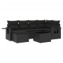 Garten-Essgruppe 7-teilig mit schwarzen Polstern aus synthetischem Rattan. von , Gartensets - Ref: Foro24-3220464, Preis: 434...