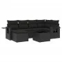 Set de comedor de jardín 7 pzas y cojines ratán sintético negro de , Conjuntos de jardín - Ref: Foro24-3220464, Precio: 459,4...
