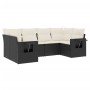Set de sofás de jardín 6 piezas y cojines ratán sintético negro by , Garden sets - Ref: Foro24-3220575, Price: 373,14 €, Disc...