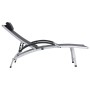 Tumbona de aluminio y textileno negro de vidaXL, Tumbonas - Ref: Foro24-47792, Precio: 200,67 €, Descuento: %