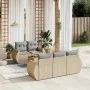 Juego de sofás jardín con cojines 6 pzas ratán sintético beige by , Garden sets - Ref: Foro24-3257221, Price: 455,00 €, Disco...