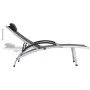 Aluminum and black textilene sun lounger by vidaXL, Loungers - Ref: Foro24-47792, Price: 184,03 €, Discount: %