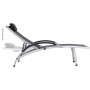 Tumbona de aluminio y textileno negro de vidaXL, Tumbonas - Ref: Foro24-47792, Precio: 200,67 €, Descuento: %