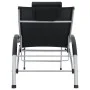 Aluminum and black textilene sun lounger by vidaXL, Loungers - Ref: Foro24-47792, Price: 184,03 €, Discount: %