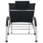 Tumbona de aluminio y textileno negro de vidaXL, Tumbonas - Ref: Foro24-47792, Precio: 200,67 €, Descuento: %