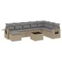 Set de sofás de jardín 9 pzas con cojines ratán sintético beige by , Garden sets - Ref: Foro24-3220568, Price: 542,00 €, Disc...