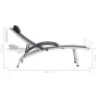 Aluminum and black textilene sun lounger by vidaXL, Loungers - Ref: Foro24-47792, Price: 184,03 €, Discount: %