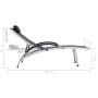 Tumbona de aluminio y textileno negro de vidaXL, Tumbonas - Ref: Foro24-47792, Precio: 200,67 €, Descuento: %