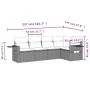 Gartensofa-Set mit 5-teiligen Kissen aus synthetischem Rattan in Beige. von , Gartensets - Ref: Foro24-3220128, Preis: 335,48...