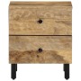 Mesita de noche de madera maciza de mango 40x33x46 cm de , Mesitas de noche - Ref: Foro24-356889, Precio: 58,78 €, Descuento: %