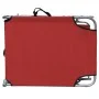 Folding sun lounger with red aluminum awning by vidaXL, Loungers - Ref: Foro24-47771, Price: 60,04 €, Discount: %