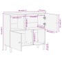 Armario auxiliar madera maciza de mango 80x33x75 cm de , Aparadores - Ref: Foro24-356918, Precio: 151,64 €, Descuento: %