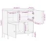 Armario auxiliar madera maciza de mango 80x33x75 cm de , Aparadores - Ref: Foro24-356918, Precio: 148,93 €, Descuento: %