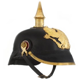 Réplica de casco de soldado prusiano LARP acero negro