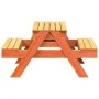 Mesa de pícnic con arenero de niños madera maciza pino marrón by , Garden tables - Ref: Foro24-844655, Price: 105,14 €, Disco...