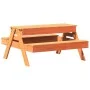 Mesa de pícnic con arenero de niños madera maciza pino marrón by , Garden tables - Ref: Foro24-844655, Price: 105,14 €, Disco...