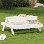 Picknicktisch mit Sandkasten für Kinder aus massivem Kiefernholz in Weiß. von , Gartentische - Ref: Foro24-832593, Preis: 106...