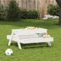 Mesa de pícnic con arenero de niños madera maciza pino blanco by , Garden tables - Ref: Foro24-832593, Price: 105,14 €, Disco...