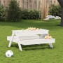 Picknicktisch mit Sandkasten für Kinder aus massivem Kiefernholz in Weiß. von , Gartentische - Ref: Foro24-832593, Preis: 106...