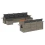 Set de sofás de jardín 11 pzas y cojines ratán sintético gris by , Modular outdoor sofas - Ref: Foro24-3224786, Price: 636,05...