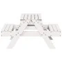 Mesa de pícnic con arenero de niños madera maciza pino blanco by , Garden tables - Ref: Foro24-832593, Price: 105,14 €, Disco...