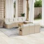 Set de sofás de jardín 11pzas con cojines ratán sintético beige by , Modular outdoor sofas - Ref: Foro24-3224784, Price: 724,...