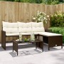 Sofá de jardín en forma de L con mesa y cojines ratán PE marrón by , Outdoor sofas - Ref: Foro24-365573, Price: 212,79 €, Dis...